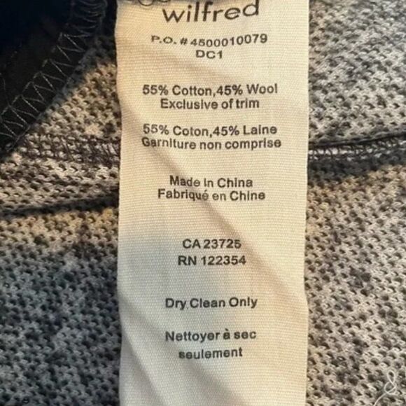 Aritzia Wilfred Wool Zipper Mini Skirt Grey - Picture 6 of 13